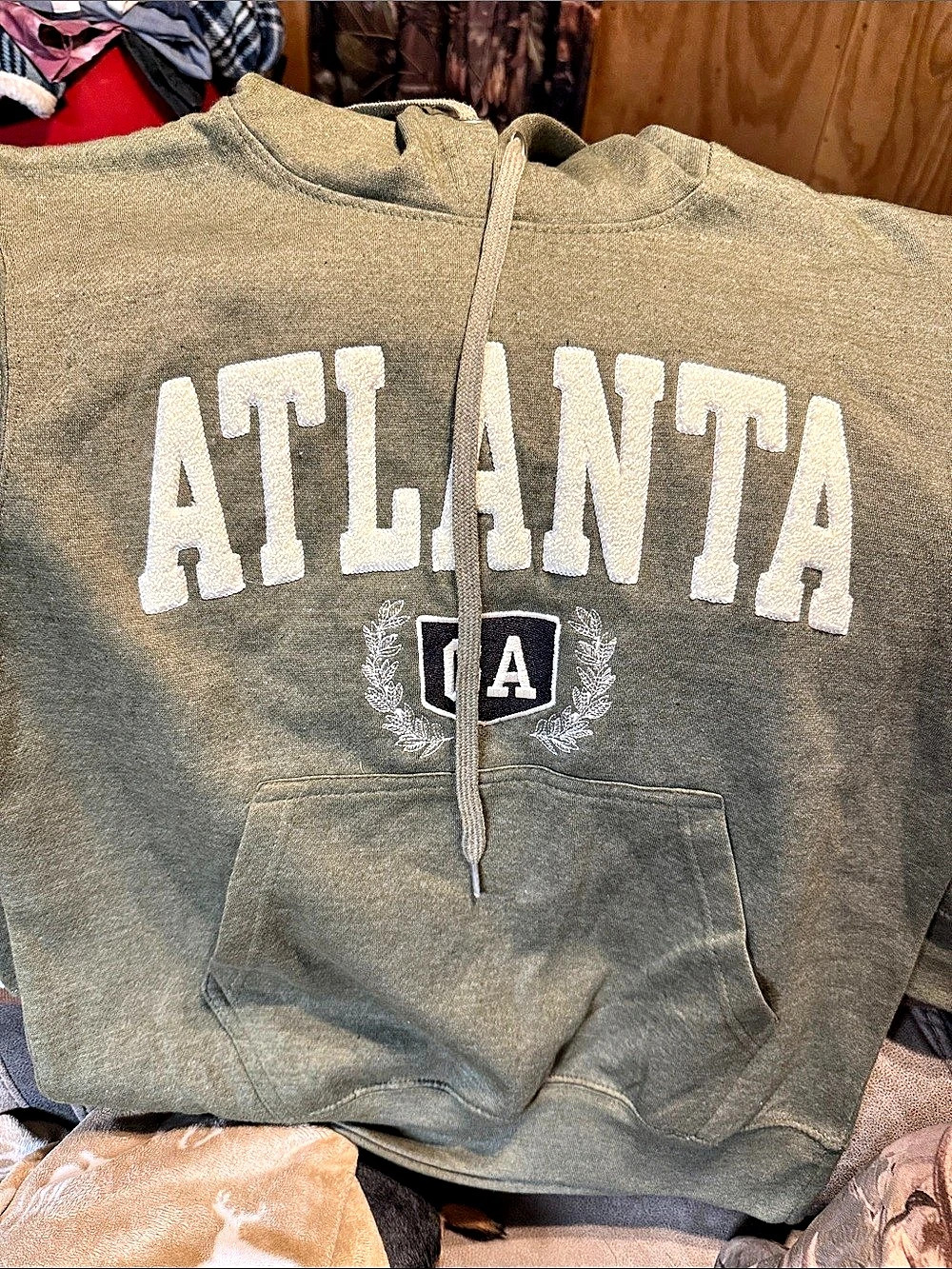 Popular Atlanta Graphic Hoodie in Green